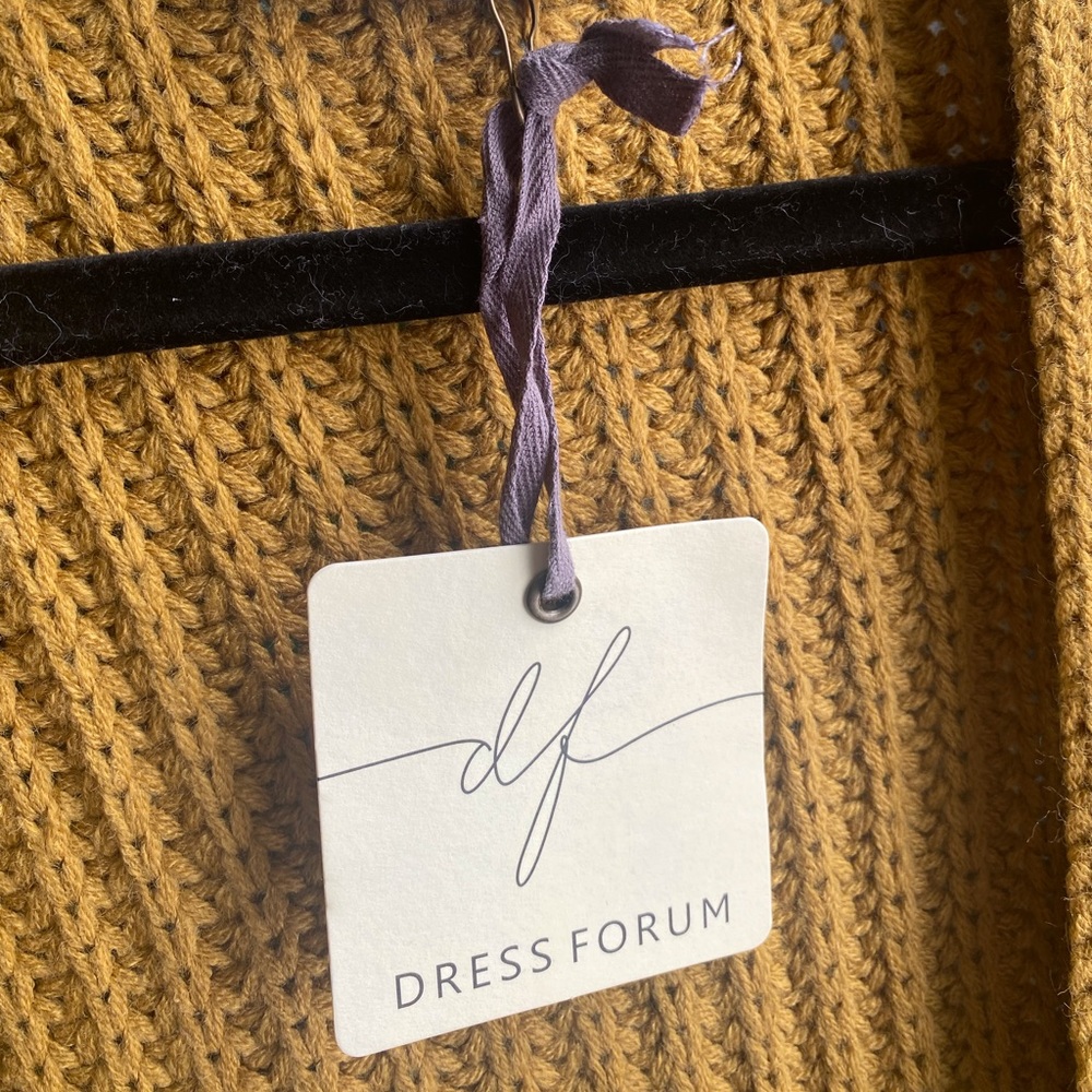 Oversized Dress Forum mustard yellow knit sweater - Picture 3 of 7